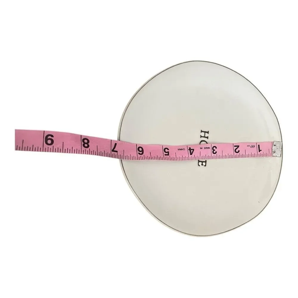 Hearth & Hand Magnolia HOPE Plate Stoneware Trinket Dish 7” White Minimalist